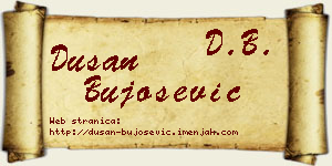 Dušan Bujošević vizit kartica